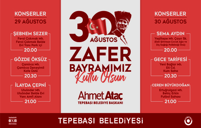 ZAFER COŞKUSU TEPEBAŞI'NDA YAŞANACAK